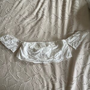 White Lace Off-Shoulder Women's Top